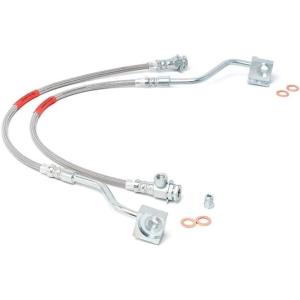 imageRough Country Front Stainless Brake Lines for 8096 F150Bronco  46quot  89310S