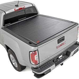 imageRough Country Hard RollUp Tonneau Cover for Chevy Colorado ampamp GMC Canyon 20152022  Aluminum Truck Bed Cover Fits 57 Bed