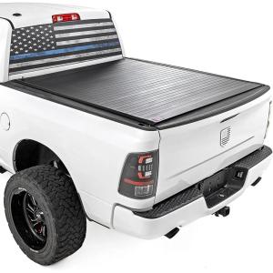 imageRough Country Hard RollUp Tonneau Cover for Ram 1500 20092018 ampamp 2500 20102024  Aluminum Truck Bed Cover Fits 64 Bed64 Bed
