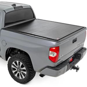 imageRough Country Hard RollUp Tonneau Cover for Toyota Tundra 20072021  Aluminum Truck Bed Cover Fits 57 Short Bed