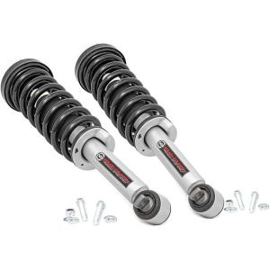 imageRough Country Loaded N3 Leveling Struts for Ford F150 4WD 20142025 2quot Lift  PreLoaded Coil Strut Bolton Install Set of 2