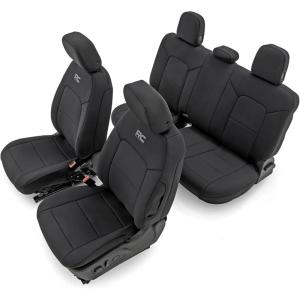 imageRough Country Neoprene Seat Covers for Chevy Colorado ampamp GMC Canyon 20232025  Waterproof ampamp UV Resistant Foam Padded Front ampamp Rear Set