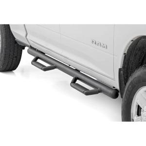imageRough Country Nerf Step Bars for Dodge Ram 150025003500 20192025 SRW Crew Cab  Rugged Full Length Nerf Bars with Side Steps BoltOn Install