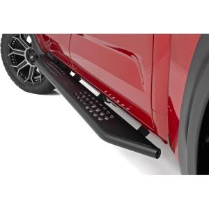 imageRough Country OV2 Running Boards for Toyota Tundra 20222025 Crew Cab  Contoured Side Step Bars Easy BoltOn Install