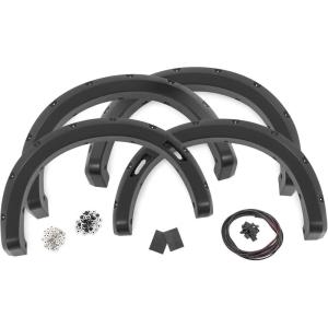 imageRough Country Pocket Fender Flares for Ford Ranger 2WD4WD 2024  Bolton Rivet Style Wheel Flares Flat Black Set of 4