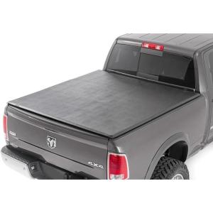 imageRough Country Soft RollUp Tonneau Cover for Dodge Ram 1500 20192025 1500 TRX 20212025  Sleek WeatherResistant Truck Bed Protection Fits 57 Bed64 Bed