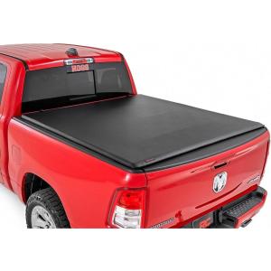 imageRough Country Soft RollUp Tonneau Cover for Dodge Ram 1500 20192025 1500 TRX 20212025  Sleek WeatherResistant Truck Bed Protection Fits 57 BedSoft RollUp 64 Bed
