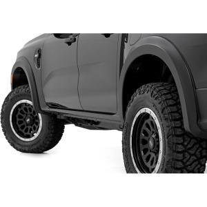 imageRough Country Sport Fender Flares for Ford Ranger 20242025  Durable ABS Flares 125quot Coverage NoDrill Install UVProtected Flat Black Finish Set of 4