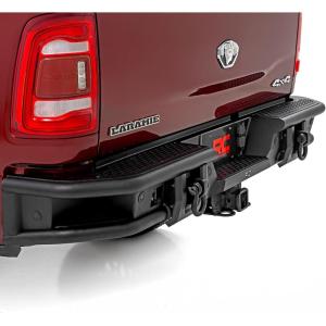 imageRough Country Tubular Rear Bumper for Ram 25003500 20102025  Builtin Towing DRings HighClearance OffRoad Bumper with LED Light Mounts