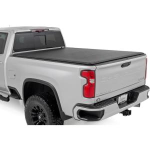 imageSoft Roll Up Truck Bed Tonneau Cover for Chevy Silverado ampamp GMC Sierra 2500HD3500HD 20202025  Fit 69 Bed WeatherResistant Roll Up Bed Cover