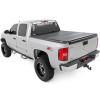imageRough Country Hard TriFold Flip Up Truck Bed Tonneau Cover for Chevy Silverado and GMC Sierra 1500 20072013  Fits 59 693quot Bed with Rail Caps