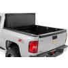 imageRough Country Hard TriFold Flip Up Truck Bed Tonneau Cover for Chevy Silverado and GMC Sierra 1500 20072013  Fits 59 693quot Bed with Rail Caps