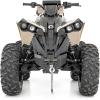 imageRough Country Winch Mount with RS4500S Winch and 6quot LED Bar for CanAm Renegade 500800R1000  BoltOn Plate with 4500 LB Synthetic Rope Winch ampamp 30W Flood Light