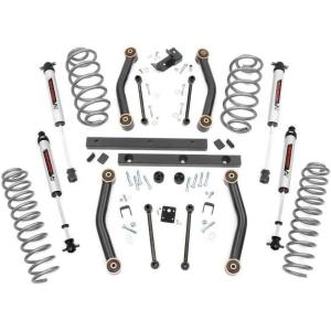 imageRough Country 4quot Lift Kit wV2 Shocks for 20032006 Jeep Wrangler TJ  90777