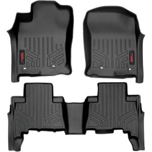 imageRough Country All Weather Floor Mats for Toyota 4Runner 20132024  NonSlip Waterproof Flexible Floor Mat Front ampamp Rear Set