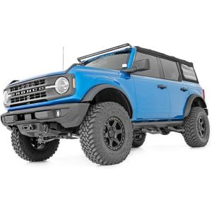 imageRough Country EXO Winch Mount with LED Lights for Ford F250F350 Super Duty 20112016  Includes 20in LED Bar Dual 2in LED Cubes DRings