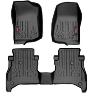 imageRough Country Floor Mats for 20202022 Jeep Gladiator JT  M61505 Black