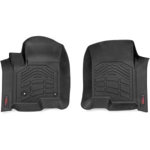 imageRough Country SureFit Front Floor Mats for Chevy Silverado ampamp GMC Sierra 15002500HD3500HD 20192025 Crew Cab with Bucket Seats Front Set