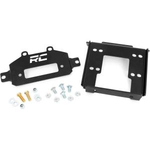 imageRough Country Winch Mounting Plate for 20142022 Polaris RZR XP 1000  93042  Black