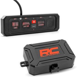imageRough Country 4Gang RGB Backlit Switch Panel ampamp Relay System  Universal Light ampamp OffRoad Accessory Controller for Truck Jeeps UTV 60A