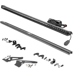 imageRough Country 50quot Dual Row LED Light Bar for CanAm Defender HD  Upper Windshield Mount 23040 Lumen SpotFlood Combo IP67 Waterproof OffRoad LightingSingle Row