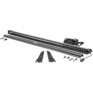 imageRough Country 50quot LED Light Bar Kit for Kawasaki Teryx  50in Black Series LED Bar with Roll Cage Mount