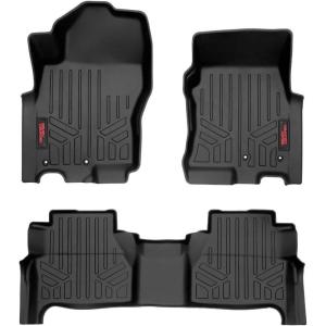 imageRough Country All Weather Floor Mats for Nissan Frontier Crew Cab 20222025  NonSlip Waterproof Flexible Floor Mat Front ampamp Rear Set
