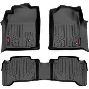 imageRough Country All Weather Floor Mats for Toyota Tacoma 20052011  NonSlip Waterproof Flexible Floor Mat Front ampamp Rear Set