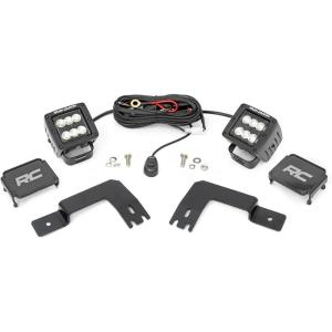 imageRough Country Under Bed LED Light Kit for Polaris Xpedition ADV5 2024 UTV  80W Dual 2quot Spectrum Series Lights 9600 Lumens Wide Flood Beam2 60W Flood Beam