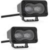 imageRough Country Dual 3quot SAE LED Fog Light Kit  Street Legal 4800 Lumens 48W 2 3inch Slim LED Lights WhiteWhite