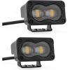 imageRough Country Dual 3quot SAE LED Fog Light Kit  Street Legal 4800 Lumens 48W 2 3inch Slim LED Lights WhiteYellow