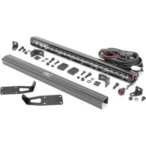 imageRough Country 20quot LED Light Bar Kit for Ram 25003500 20102018  Bumper Mount 105W Spectrum Series 9450 Lumens Combo Spot ampamp Flood Beam