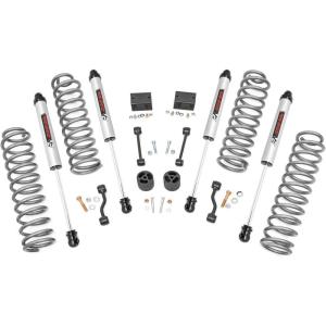 imageRough Country 25quot Lift Kit w V2 Shocks for Jeep Wrangler JL 2Door 20242025  Includes Front ampamp Rear V2 Shock Absorbers Lifted Coil SpringsV2 Shocks