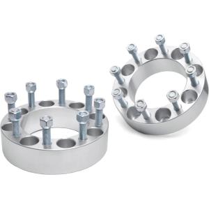 imageRough Country 2quot Wheel Spacers for 1121 Chevy SilveradoSierra HD 8x18010098  Black