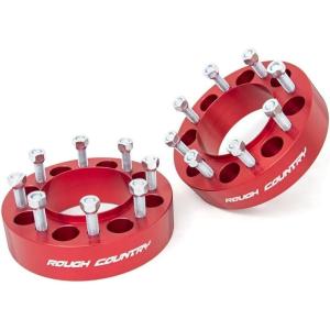 imageRough Country 2quot Wheel Spacers for Ford F250F350 SuperDuty 4WD 20032026  Fits 8x170mm Bolt Pattern Anodized Red 2 PCS