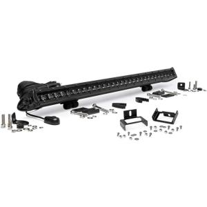 imageRough Country 30quot Black Series Single Row LED Light Bar Grille Kit for Ford SuperDuty 20112016