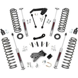 imageRough Country 4quot V2 Lift Kit for 20072018 Jeep Wrangler JK 2Door  67370N3 Shocks