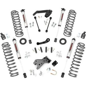 imageRough Country 4quot V2 Lift Kit for 20072018 Jeep Wrangler JK 2Door  67370V2 Shocks