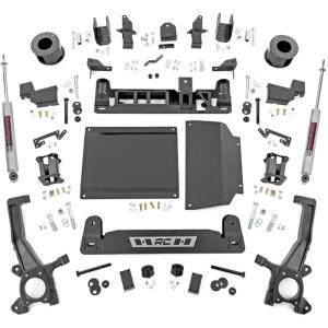 imageRough Country 6 Inch Lift Kit with Struts ampamp Rear N3 Shocks for Toyota Tundra 2WD4WD 20222024 wout Auto Adjust Headlights