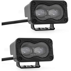 imageRough Country Dual 3quot SAE LED Fog Light Kit  Street Legal 4800 Lumens 48W 2 3inch Slim LED Lights WhiteWhite
