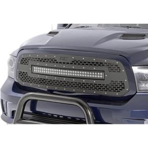 imageRough Country Mesh 30quot Amber DRL LED Grille for 20132018 Ram 150070199BDA