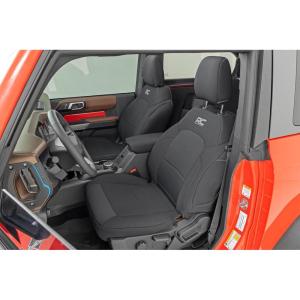 imageRough Country Neoprene Seat Covers for Ford Bronco 2Door 20212025 wBucket Seats  Waterproof ampamp UV Resistant Foam Padded Front ampamp Rear Seat Cover Set