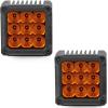 imageRough Country Dual 4quot Amber LED Lights with DRL  90W 8100 Lumens Combo Flood Spot Lens for OffRoad