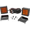 imageRough Country Dual 4quot Amber LED Lights with DRL  90W 8100 Lumens Combo Flood Spot Lens for OffRoad