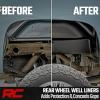 imageRough Country Rear Wheel Well Liners for Chevy Silverado 1500 20072013 ampamp 25003500 HD 20072010  BoltOn Rear Fender Liners Made in USA