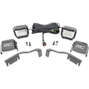 imageRough Country 3quot LED Ditch Light Kit for Nissan Frontier 20222025 with Osram Wide Angle Series LED
