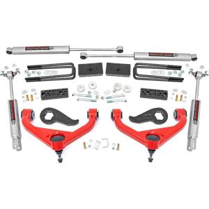 imageRough Country 3quot Lift Kit for 2024 Chevy SilveradoGMC Sierra 2500 HD 95830RED