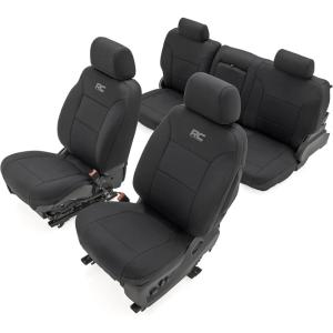 imageRough Country Neoprene Seat Covers for Chevy Silverado ampamp GMC Sierra 2500HD3500HD 20142025 CrewCab  Waterproof ampamp UV Resistant Foam Padded