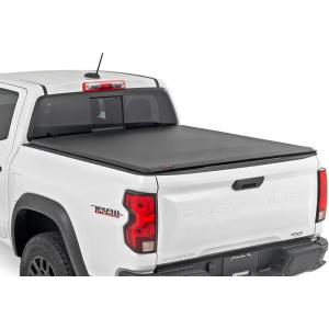 imageRough Country Soft Roll Up Truck Bed Tonneau Cover for Chevy Colorado ampamp GMC Canyon 20152024  Fits 5 60quot Bed Weatherproof Bed Cover