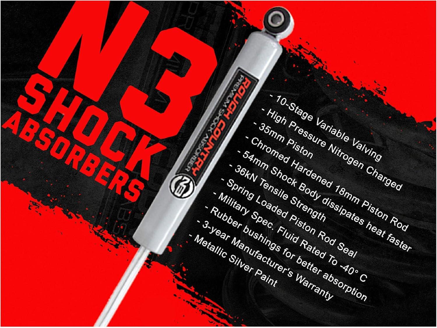 imageRough Country 025quot N3 Rear Shocks for 8185 Jeep CJ 8 Scrambler 4WD  23247E